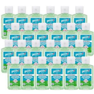 Germ-X Original Hand Sanitizer, Instant & No Rinse Non-Drying Moisturizing Gel with Aloe, Back to School Supplies, Bulk Mini Travel Size for On-The-Go, 2 Fl Oz (Pack of 24)