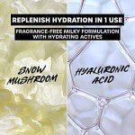 THAYERS Milky Hydrating Face Cleanser with Snow Mushroom, Hyaluronic Acid, Dermatologist Recommended Gentle Facial Wash, Hydrating Skincare for Dry, Sensitive Skin, Paraben Free, 8 FL Oz, Clear