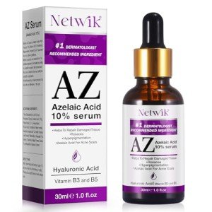 Azelaic Acid Serum - Azelaic Acid 10% for Acne Treatment - Fast Rosacea Skin Care - Redness Relief Face and Boost Skin Radiance with Niacinamide & Vitamin B3, B5 and Hyaluronic Acid, 1 Fl Oz