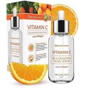 Natural Chemist Vitamin C Serum With Collagen - Dermatologist Tested, Skin Brightening, Anti-Aging, Acne Treatment, Fades Dark Spots, Cruelty Free Korean Skin Care For All Skin Types - 1.69 oz