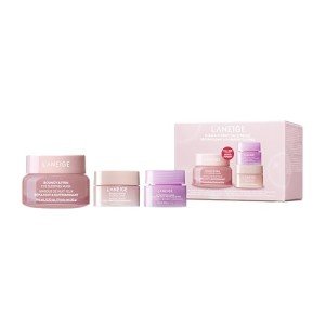 LANEIGE Plump & Hydrate Trio: Bouncy & Firm Travel-Sized Skincare Set with Eye, Face, & Lip Sleeping Masks for Glowing, Firm, & Hydrated Skin