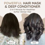 VITAMINS hair cosmetics Keratin Hair Mask Deep Conditioner - Biotin Collagen Protein & Castor Oil Repair for Dry Damaged Hair - Conditioning Treatment for Curly or Straight Thin Fine Locks