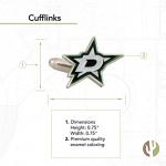 Dallas Stars NHL Silver Cufflinks for Men