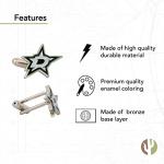 Dallas Stars NHL Silver Cufflinks for Men