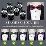 Classic Black and Silver Cufflinks Set for Men