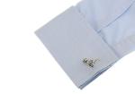Silver Dinosaur Cufflinks - 3D T-Rex Design