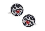 American Eagle USA President Silver Cufflinks Set