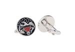American Eagle USA President Silver Cufflinks Set