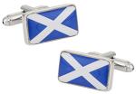 Scotland Flag Silver Cufflinks in Presentation Box