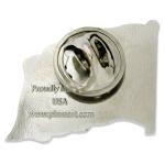 Silver American Flag Enamel Cufflinks and Lapel Pin