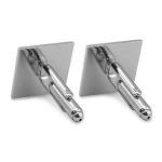 American Flag Black White Tactical Square Cufflinks