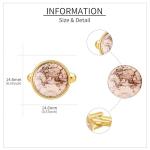 Vintage Sterling Silver World Map Cufflinks