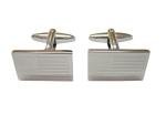 Silver Etched American Flag Cufflinks by Kiola Designs