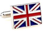 United Kingdom Flag Union Jack Silver Cufflinks
