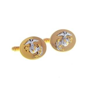 Marines Anchor Globe Eagle Silver Cufflinks Set