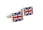United Kingdom Flag Union Jack Silver Cufflinks