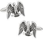 Silver American Eagle Patriotic Cufflinks Set