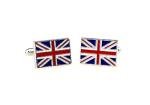 United Kingdom Flag Union Jack Silver Cufflinks
