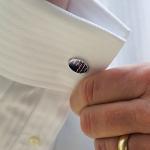 American Gun Flag Silver Cufflink Set