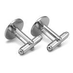 American Gun Flag Silver Cufflink Set