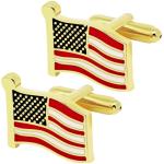 Silver American Flag Cufflinks for Men and Women