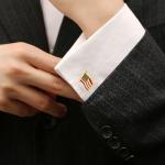 Silver American Flag Cufflinks for Men and Women
