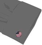 USA Flag Silver Cufflinks and Tie Bar Set