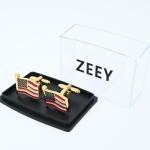 Silver American Flag Cufflinks for Men and Women
