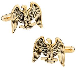 Patriotic Silver Eagle Cufflinks in Presentation Box