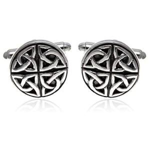 Sterling Silver Celtic Trinity Cufflinks with Box