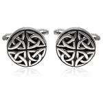 Sterling Silver Celtic Trinity Cufflinks with Box