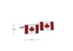 Canada Flag Silver Cufflinks with Gift Box
