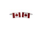 Canada Flag Silver Cufflinks with Gift Box