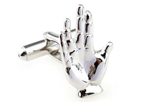 Jewish Priestly Blessing Silver Cufflinks Set