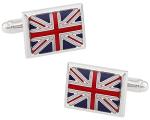 Union Jack Silver Cufflinks with Presentation Box