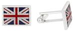 Union Jack Silver Cufflinks with Presentation Box