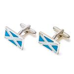 Scotland Flag Silver Cufflinks with Gift Box