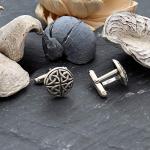 Sterling Silver Celtic Trinity Cufflinks with Box