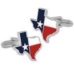 Texas Shape Silver Cufflink Set by PinMart