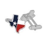 Texas Shape Silver Cufflink Set by PinMart