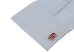 Union Jack Silver Cufflinks with Gift Box