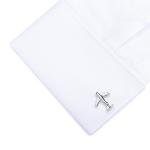 Honey Bear Airplane Silver Cufflinks for Men