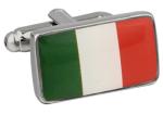 Ireland Flag Silver Cufflinks with Gift Box