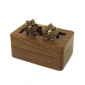 Eagle Shape Silver Cufflinks with Organizer Case