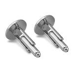 Rustic Betsy Ross American Flag Silver Cufflinks