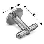 Rustic Betsy Ross American Flag Silver Cufflinks