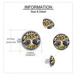 Sterling Silver Tree of Life Cufflinks for Men