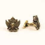 Eagle Shape Silver Cufflinks with Organizer Case