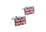 Men's Union Jack Silver Cufflinks - UK Flag Design