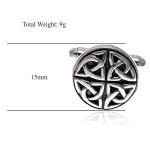 Sterling Silver Celtic Trinity Cufflinks with Box